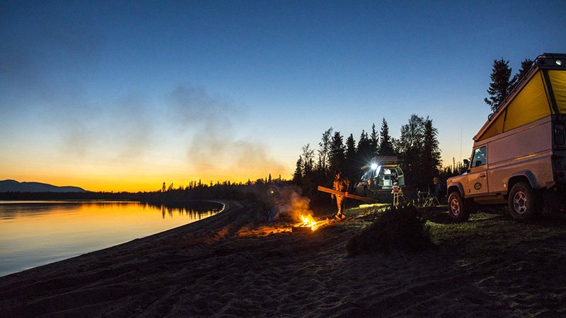 aurora boreal acampando